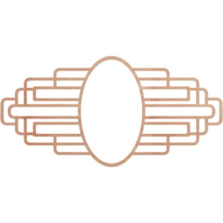 Ekena Millwork Elizabeth Wood Fretwork Pierced Ceiling Medallion, Cherry, 40"W x 20"H x 11"IW x 19"IH x 1/4"T CMWP40X20X0250EBCH